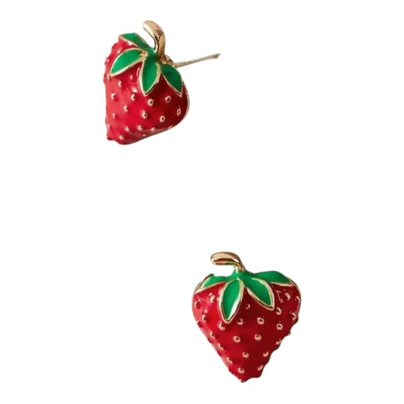 Elegant Gold Strawberry Necklace Set - Picture 2 of 7